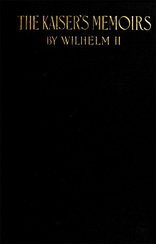 The Kaiser's Memoirs cover