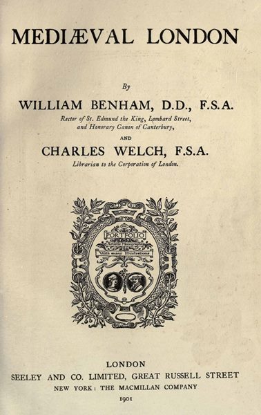 Mediæval London cover