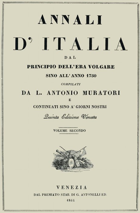 Annali d'Italia, vol. 2 / dal principio dell'era volgare sino all'anno 1750 cover