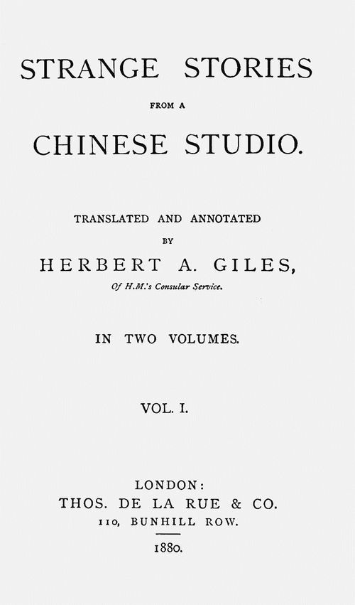 Strange Stories from a Chinese Studio, Vol. 1 (of 2) cover