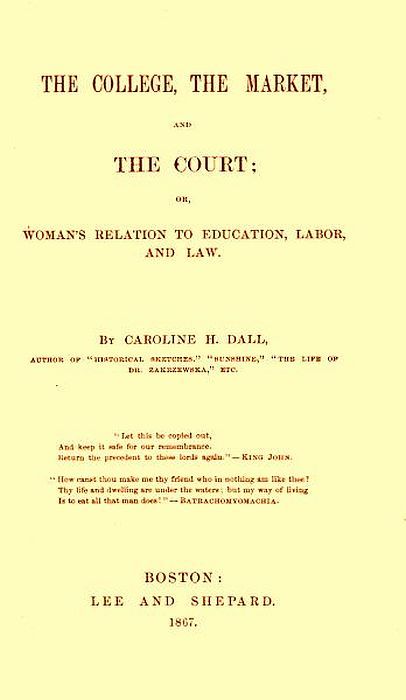 The College, the Market, and the Court / or, Woman's relation to education, labor and law cover