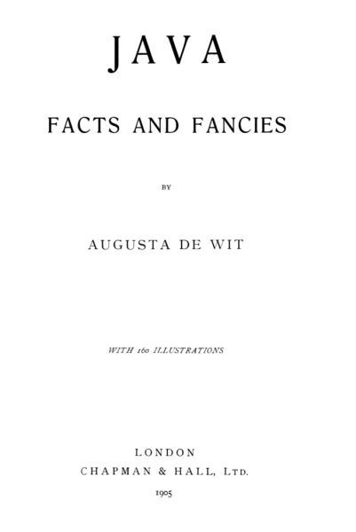 Java, Facts and Fancies cover