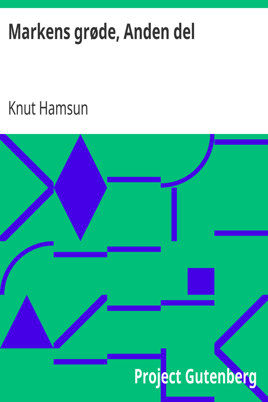 Markens grøde, Anden del cover