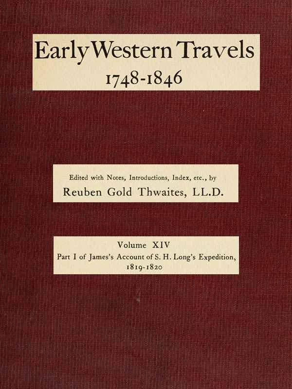 James's Account of S. H. Long's Expedition, 1819-1820, part 1 cover