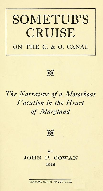 Sometub's cruise on the C. & O. canal cover