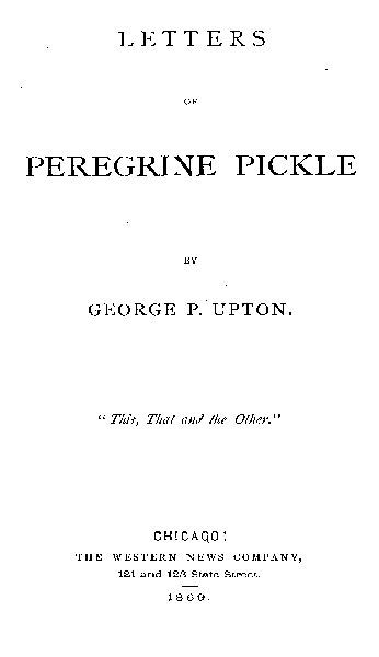 Letters of Peregrine Pickle cover