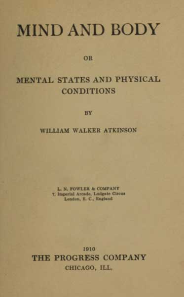 Mind and Body; or, Mental States and Physical Conditions cover