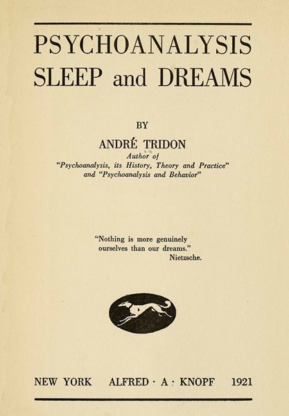 Psychoanalysis, Sleep and Dreams cover