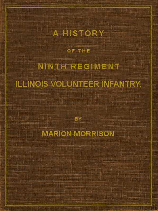 A History of the Ninth Regiment, Illinois Volunteer Infantry cover