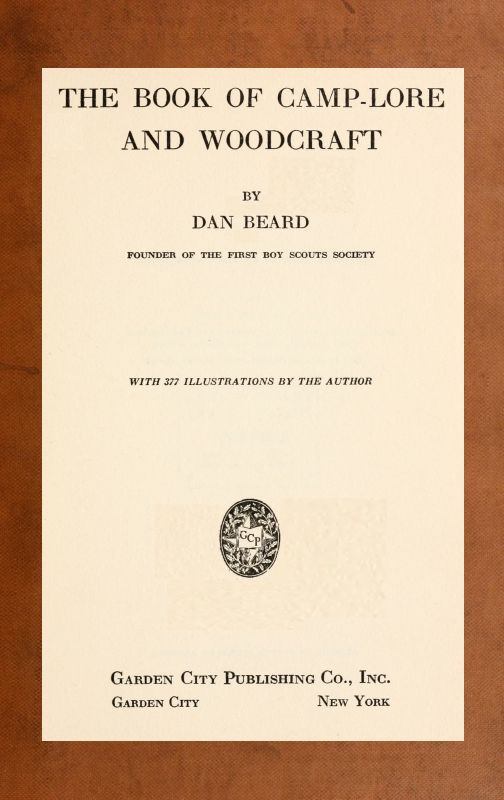 The Book of Camp-Lore and Woodcraft cover