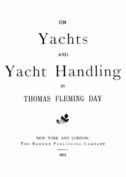 On Yachts and Yacht Handling cover