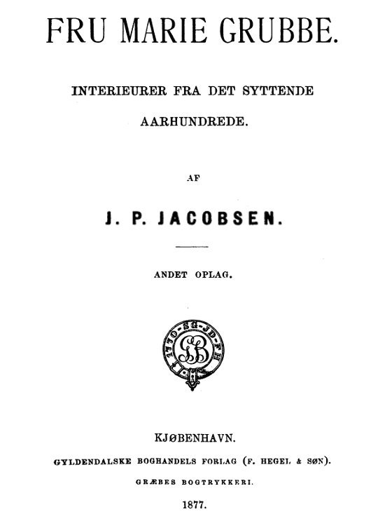 Fru Marie Grubbe: Interieurer fra det syttende Aarhundrede cover