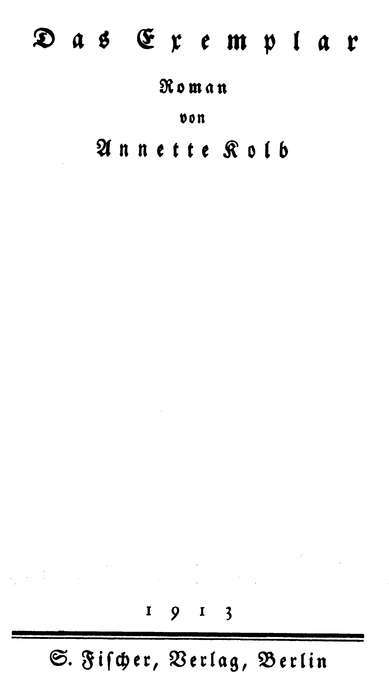 Das Exemplar cover