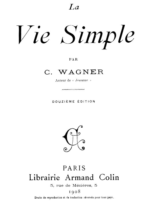 La vie simple cover