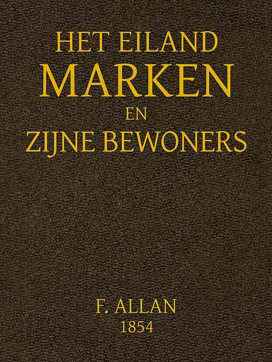 Het Eiland Marken en Zijne Bewoners cover