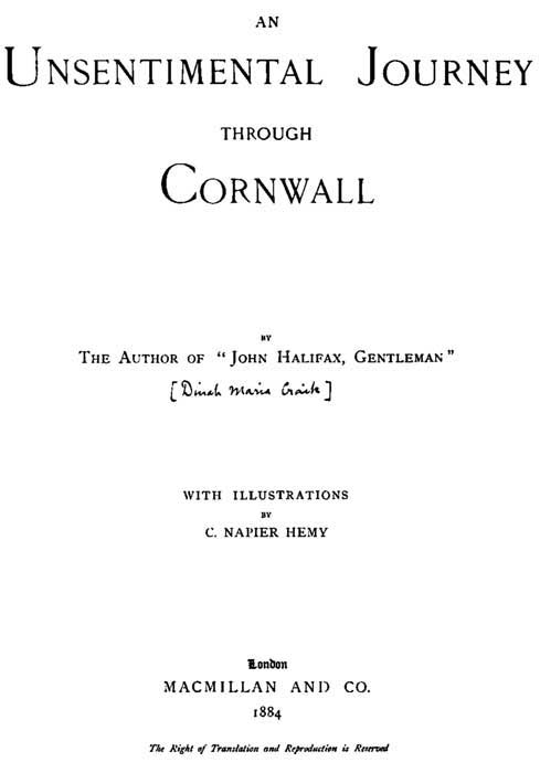 An Unsentimental Journey through Cornwall cover