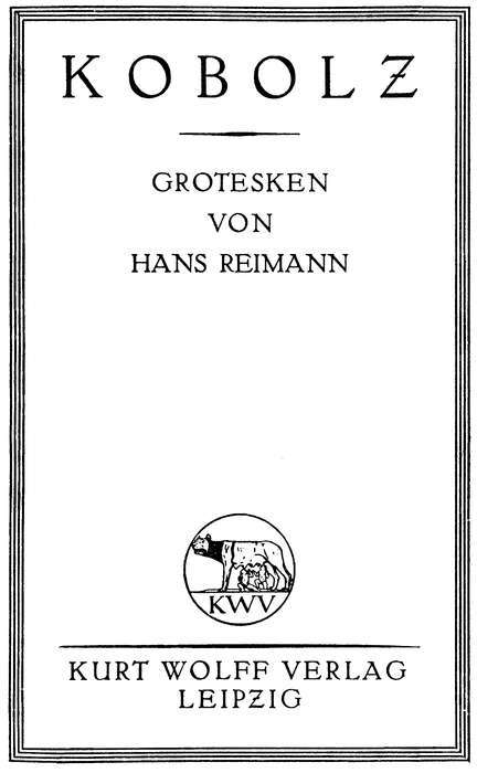 Kobolz: Grotesken cover