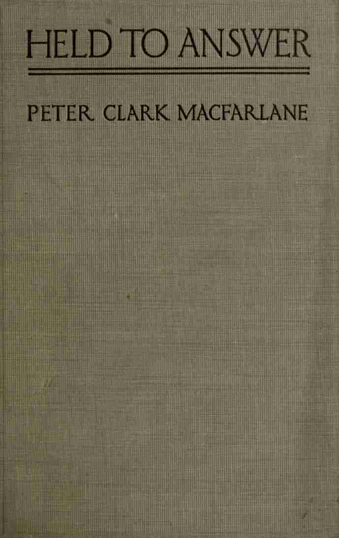 Held to Answer: A Novel cover