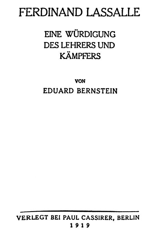 Ferdinand Lassalle: Eine Würdigung des Lehrers und Kämpfers cover