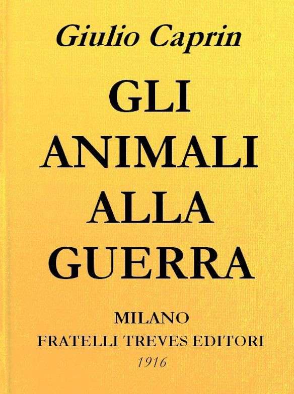 Gli animali alla guerra cover