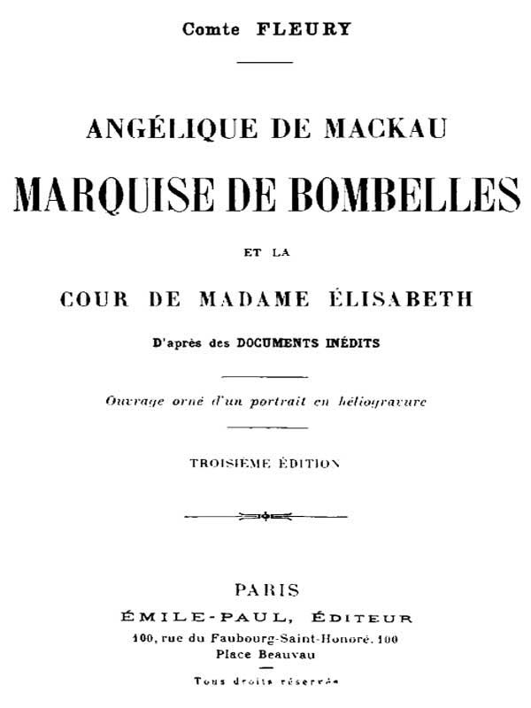 Angélique de Mackau, Marquise de Bombelles, et la Cour de Madame Élisabeth cover