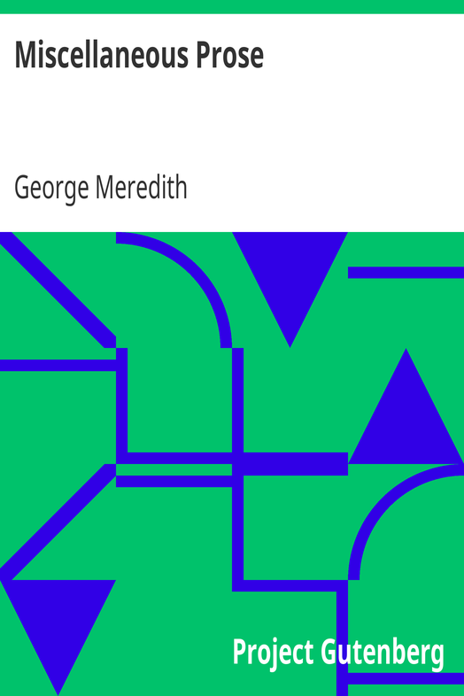 Miscellaneous Prose cover
