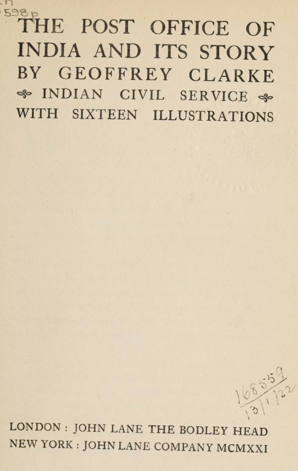 The Post Office of India and Its Story cover