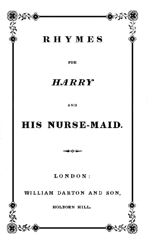 Rhymes for Harry and His Nurse-Maid cover