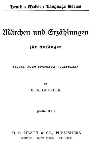 Märchen und Erzählungen für Anfänger. Zweiter Teil cover