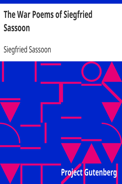 The War Poems of Siegfried Sassoon cover