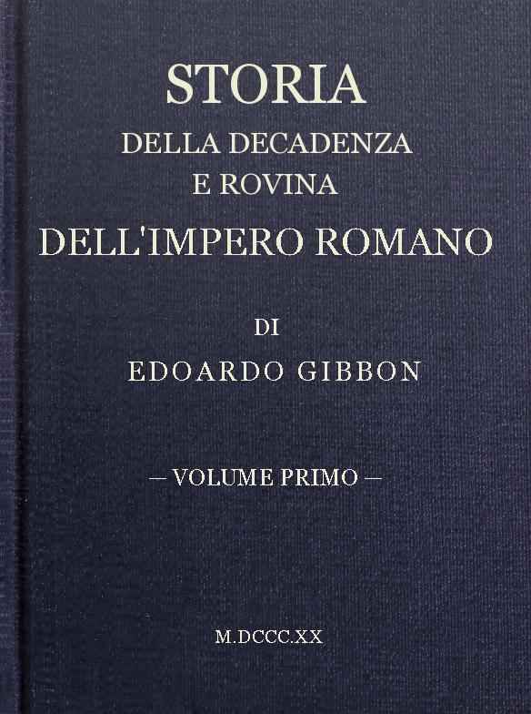 Storia della decadenza e rovina dell'impero romano, volume 01 cover