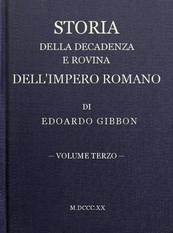 Storia della decadenza e rovina dell'impero romano, volume 03 cover