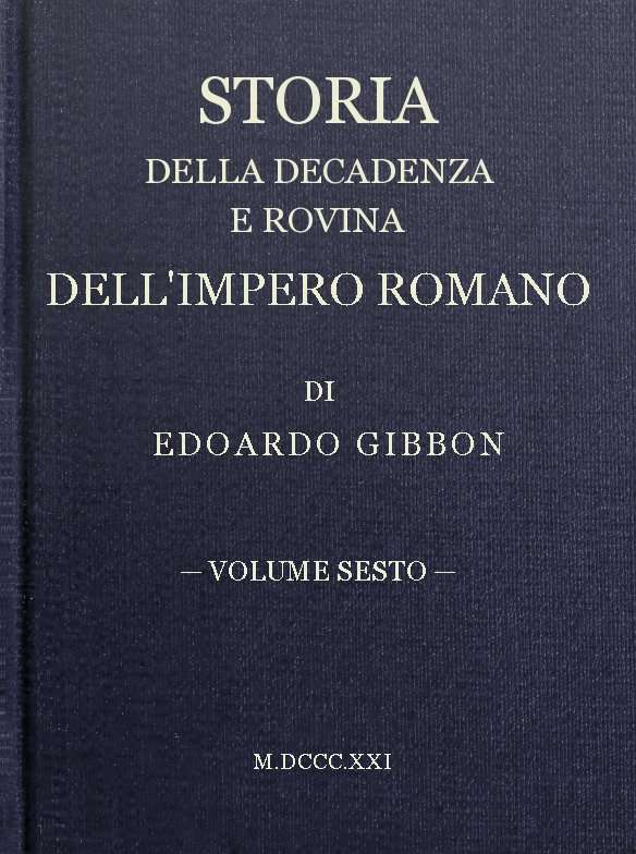 Storia della decadenza e rovina dell'impero romano, volume 06 cover