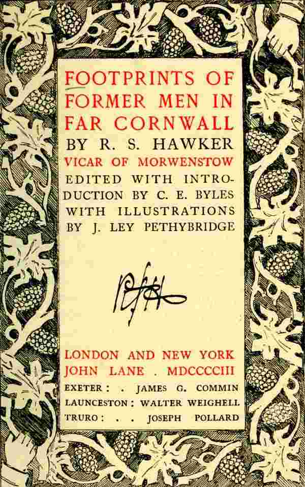 Footprints of Former Men in Far Cornwall cover