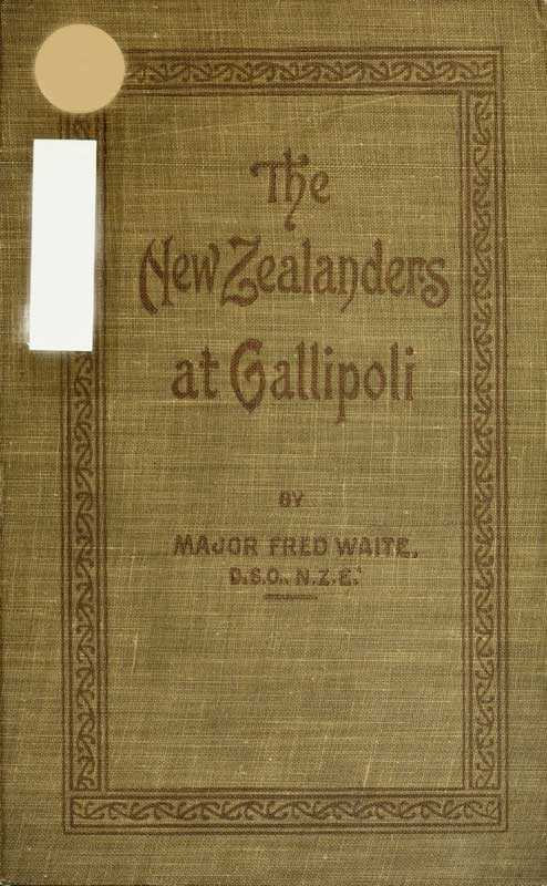 New Zealanders at Gallipoli cover