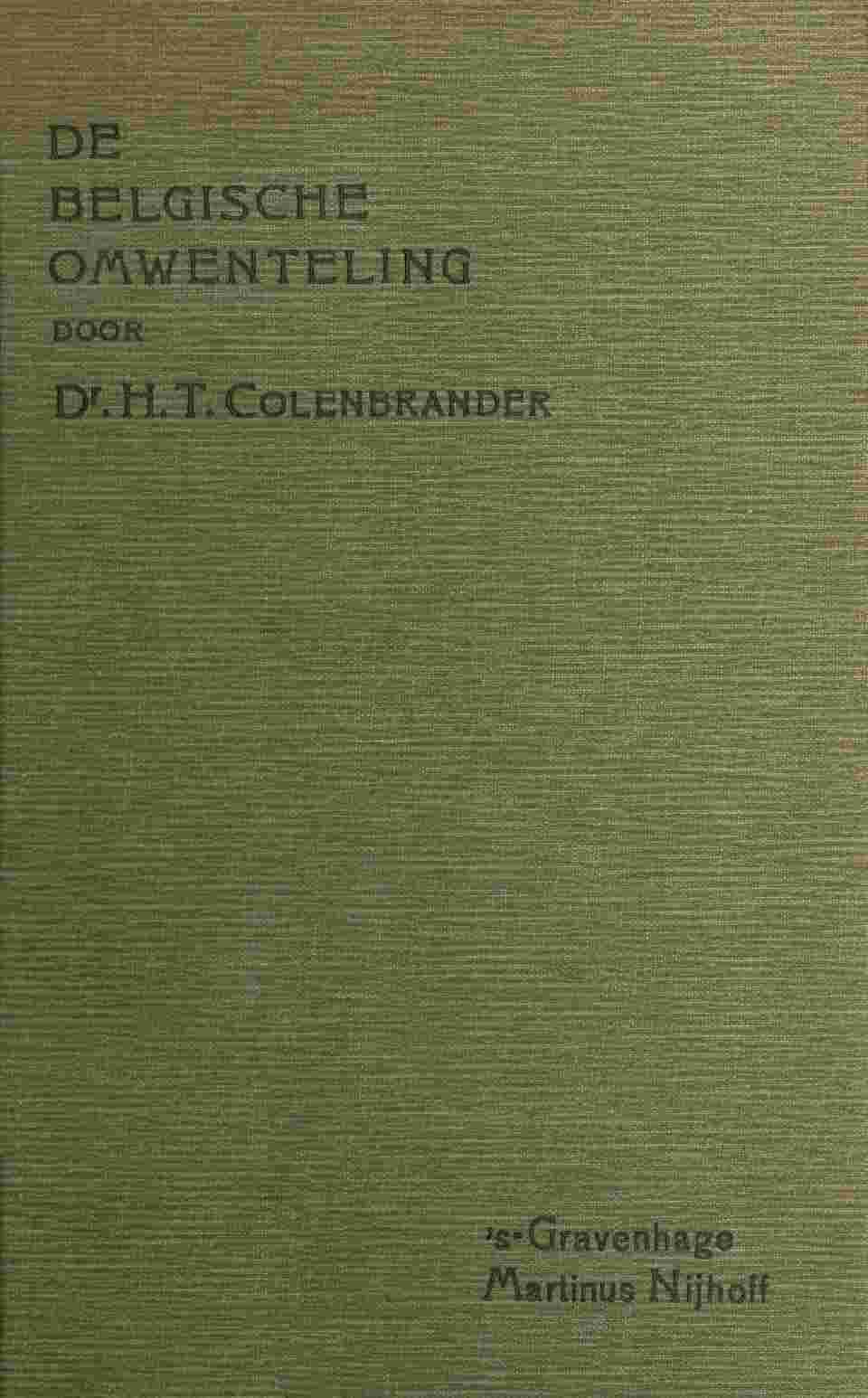 De Belgische omwenteling cover