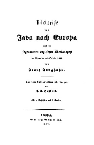 Rückreise von Java nach Europa mit der sogenannten englischen Überlandpost im September und October 1848 cover
