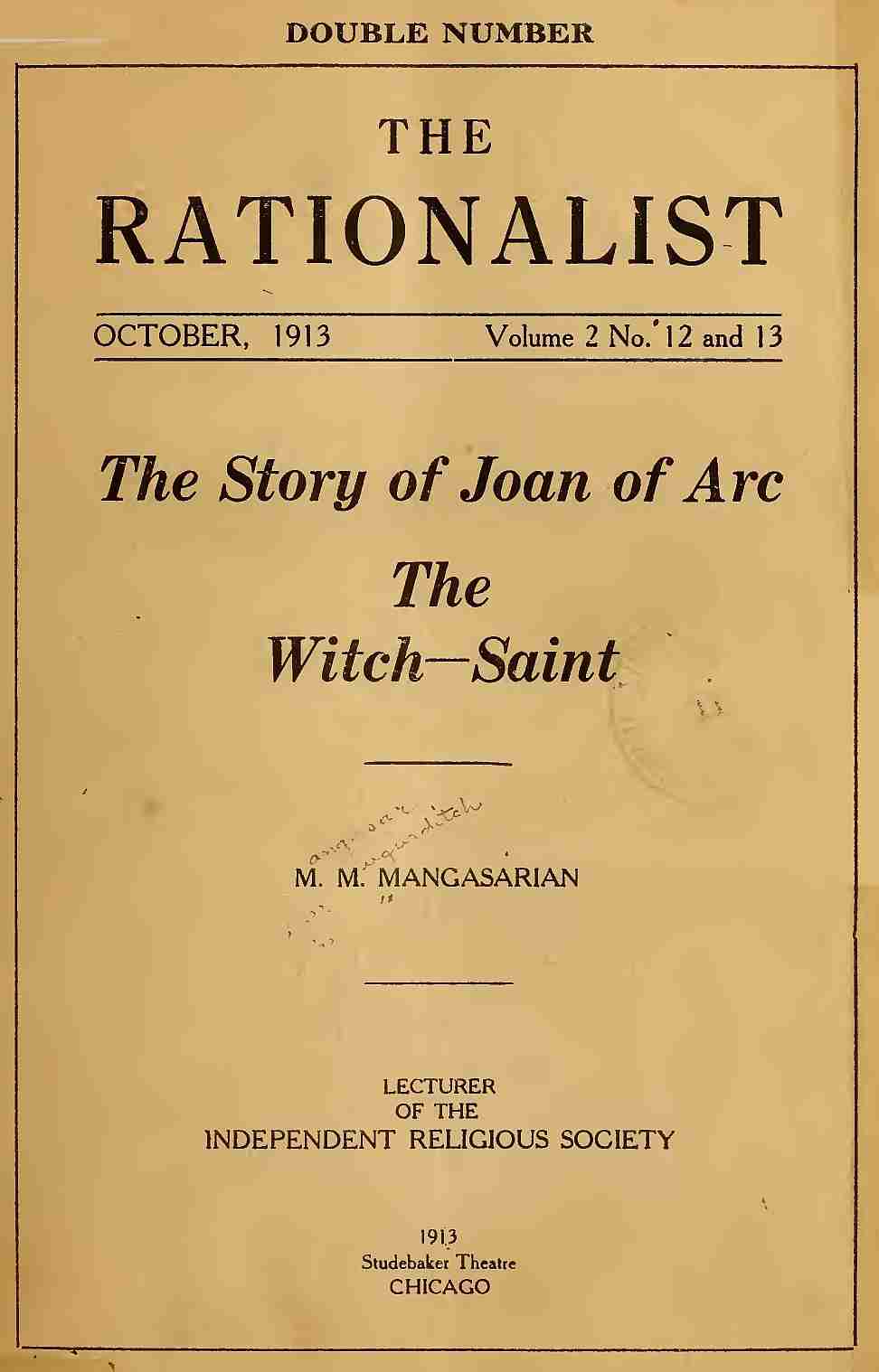 The Story of Joan of Arc the Witch-Saint cover