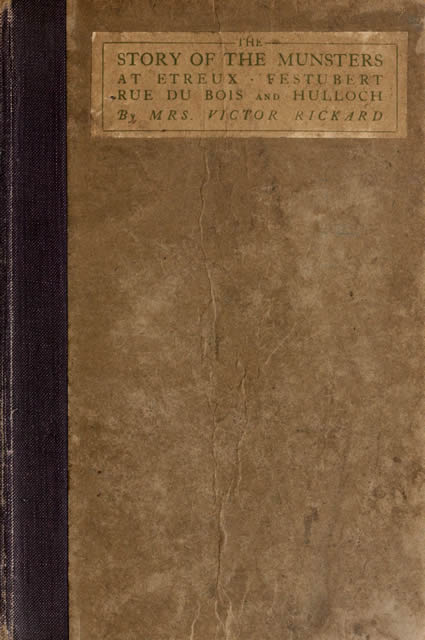The Story of the Munsters at Etreux, Festubert, Rue du Bois and Hulloch cover