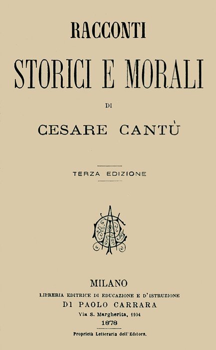 Racconti storici e morali cover