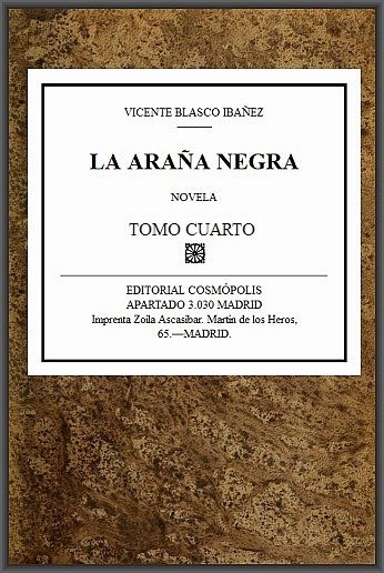 La araña negra, t. 4/9 cover
