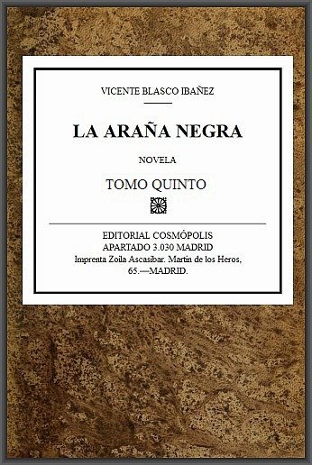 La araña negra, t. 5/9 cover