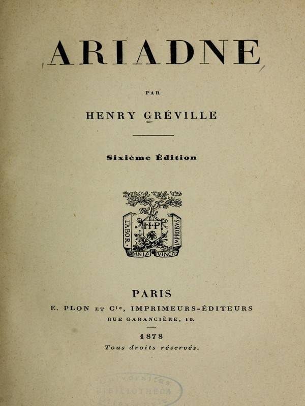 Ariadne cover