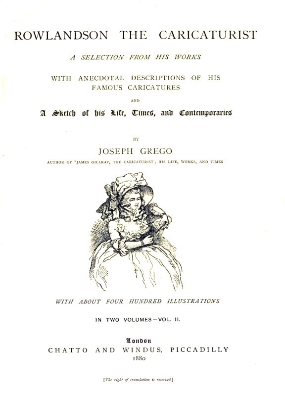 Rowlandson the Caricaturist; a Selection from His Works. Vol. 2 cover