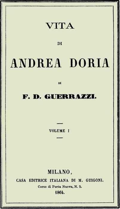 Vita di Andrea Doria, Volume I cover