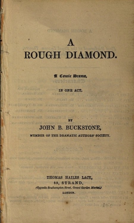 A Rough Diamond: A Comic Drama in One Act cover