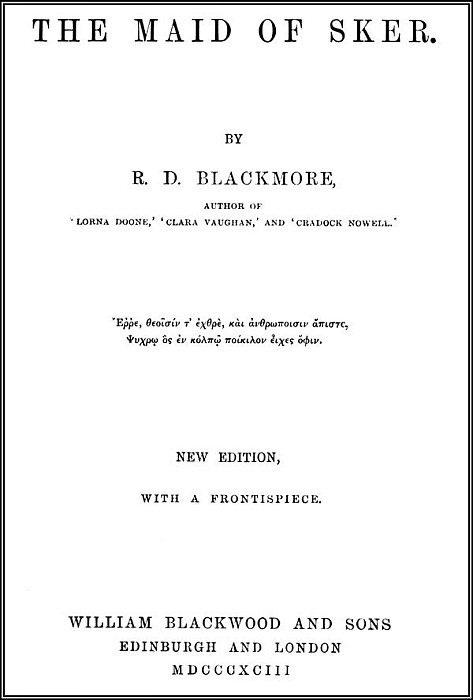 The Maid of Sker cover