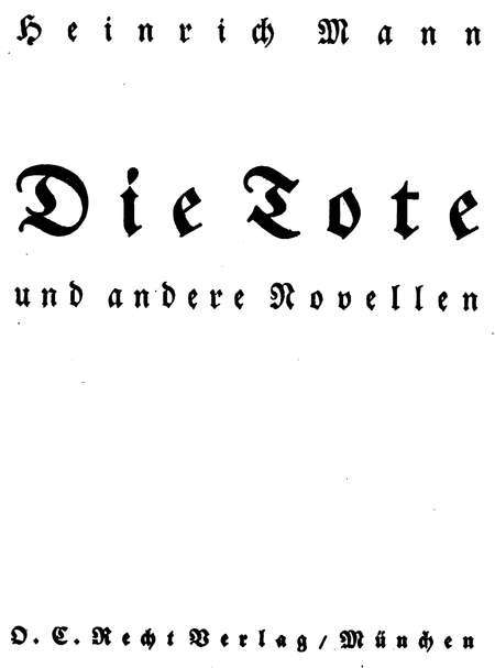 Die Tote und andere Novellen cover