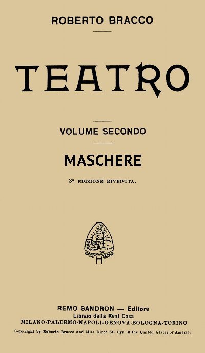 Maschere: Dramma in un atto cover