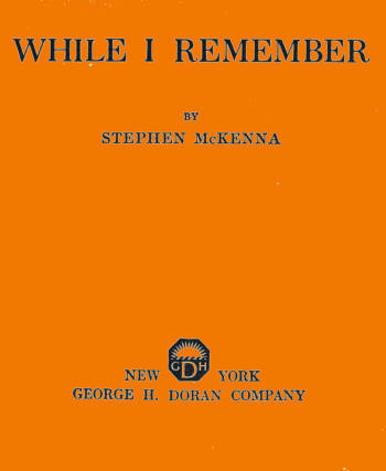 While I Remember cover